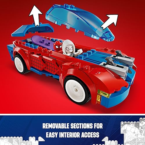 Miniatura 4 de LEGO Marvel Spider-Man Race Car y Venom Green Goblin, juguete de construcción de Marvel para niños con minifigura de araña fantasma y juguete de