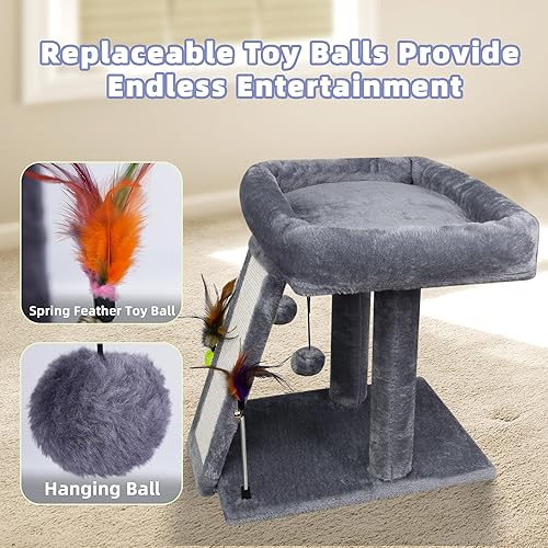 TWDEPART Cat Tree Tower with Cat Scratching Post for — alternate angle