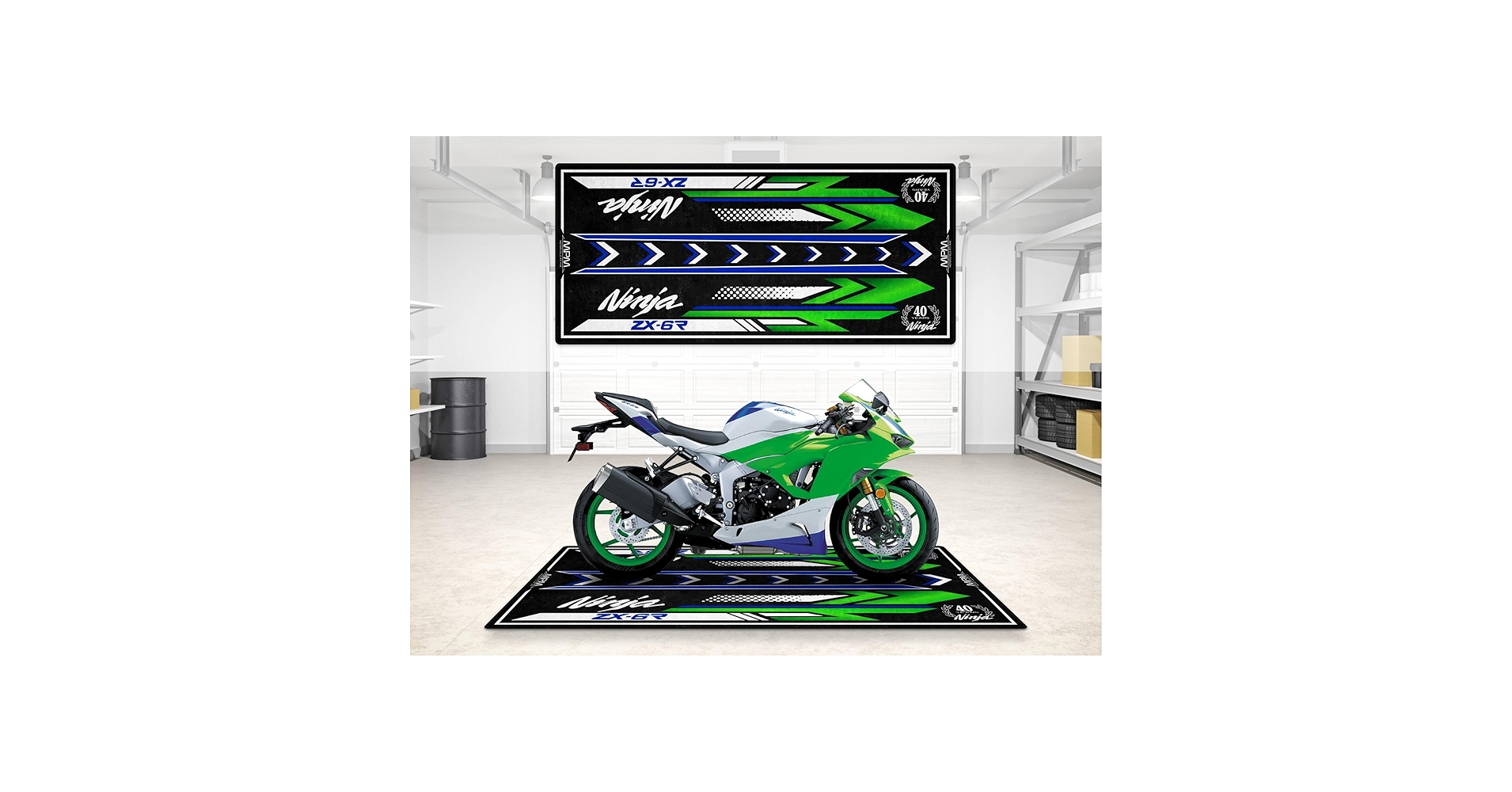 Amazon.com: wibeart Parking Mat for Ninja ZX-6R Series