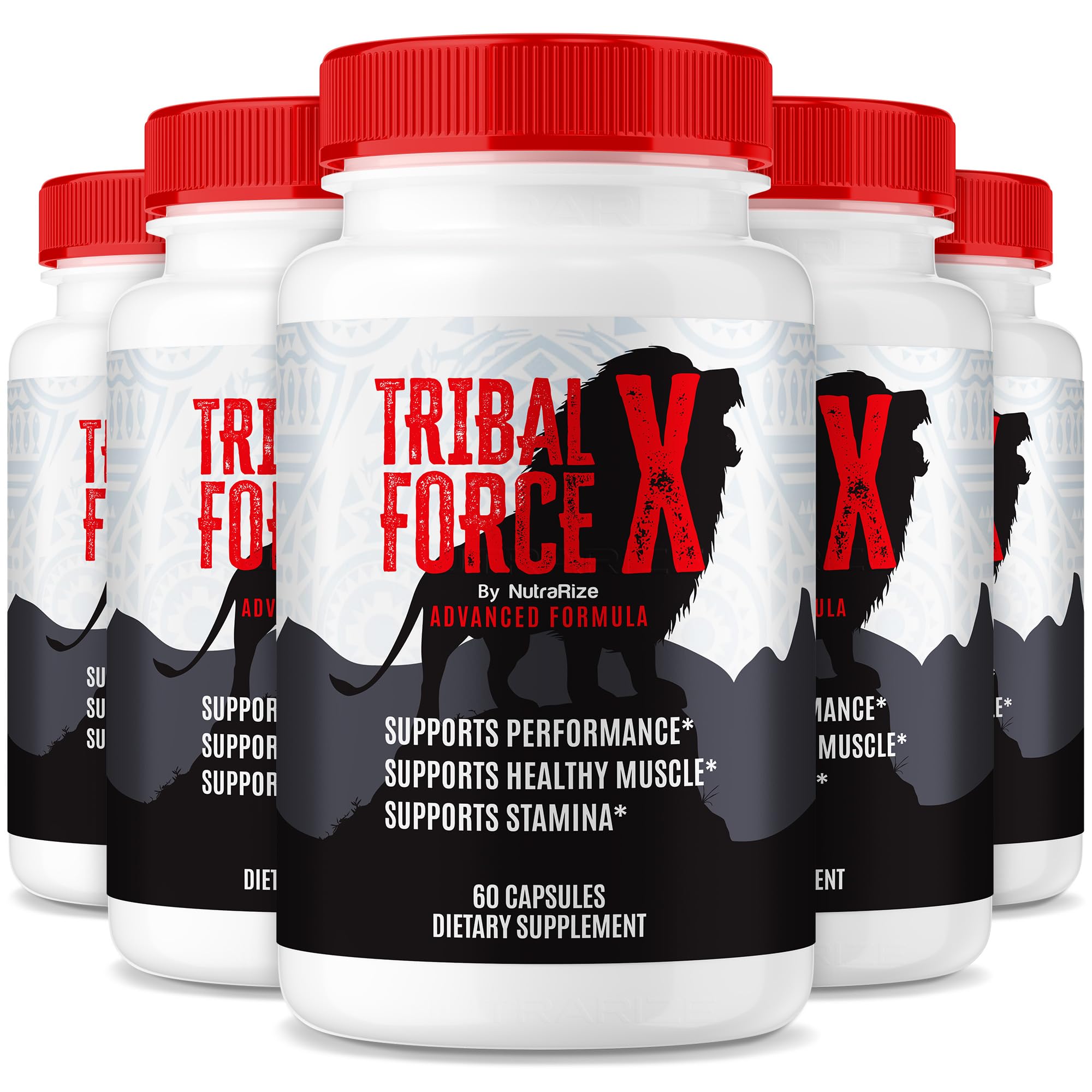 (5 Pack) Tribal Force X Capsules, TribalForceXL Max Performance Support For Men, TribalForce X All Natural Pills, TribalForces XXL Male Formula for Lasting Energy, TribalForces X Review (300 Capsules)