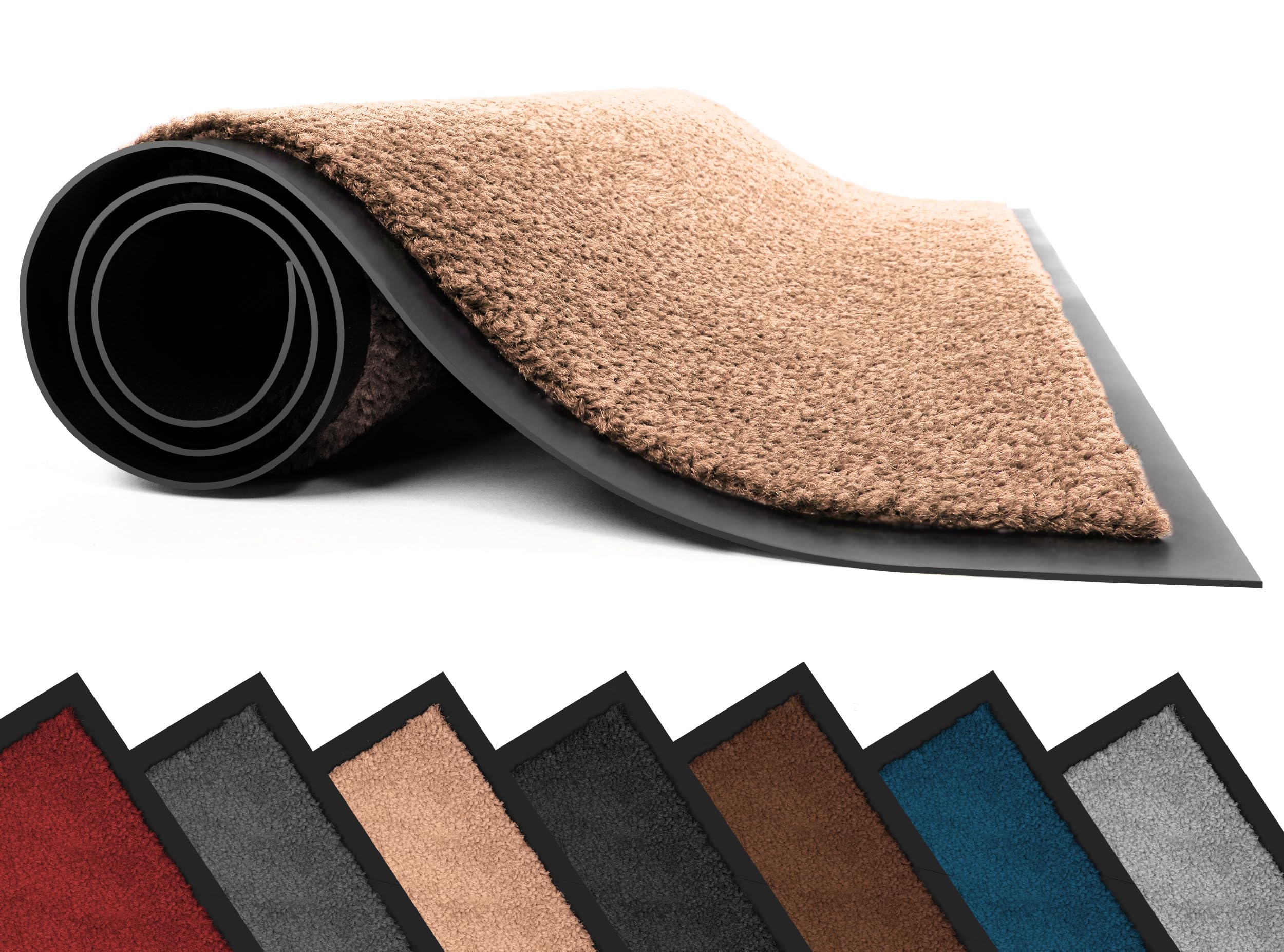 Lexell Non-Slippery Heavy Duty Door Mats, Large & Stylish Washable Rubber Doormats for Indoor & Outdoor
