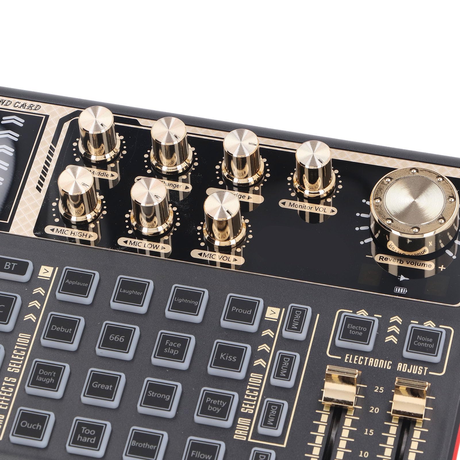 Scheda Audio Dal Cambia Voce, Mixer Audio Portatile Effetti Sonori, Schede Audio Esterne per Streaming Live Registrazione Accompagnamento Giochi