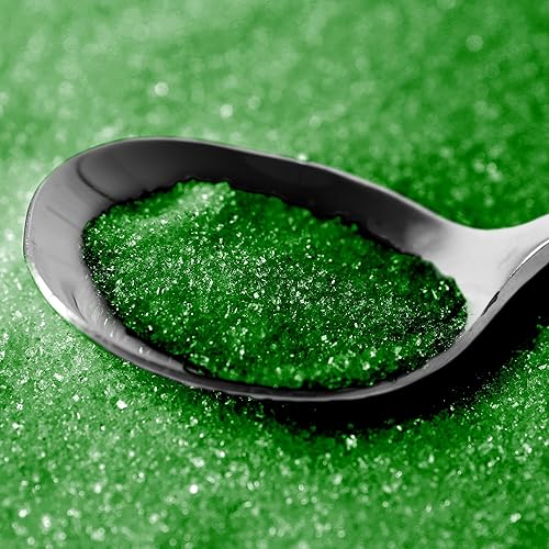 Miniatura 4 de Birch & Meadow Azúcar de lijado, verde, 1.1 lb. Cristales de azúcar coloridos para hornear festivos