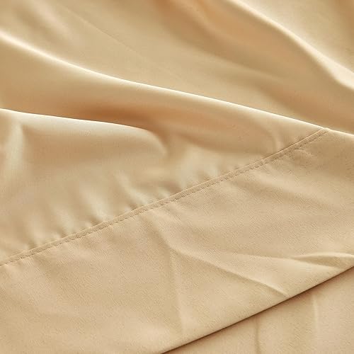 Miniatura 6 de Juego de sábanas para sofá cama de 500 hilos de algodón egipcio puro tamaño Queen (60 x 74 pulgadas), color gris elefante, ajuste sólido hasta 6