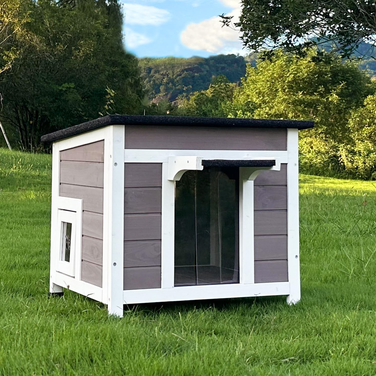 Outdoor Cat House Feral Cat Enclosure Cat House Weatherproof for Winter Outdoor Cats
