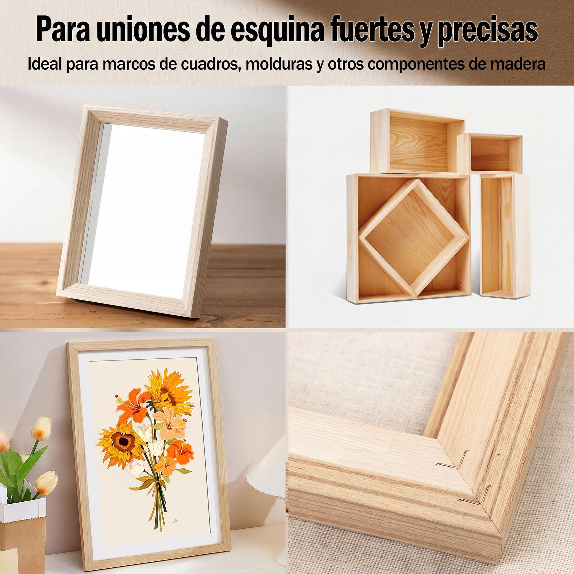 meite Clavos en V para madera dura, diámetro de 10,3 mm, longitud de 12 mm, para ensambladora de marcos V1015B y clavadora neumática en V, herramienta para unir esquinas, 4.000 uds./caja