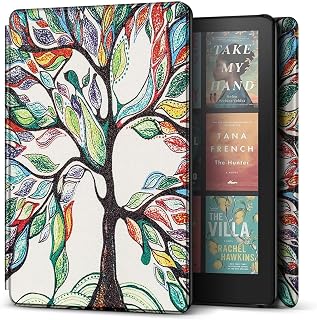 Case for Kindle Paperwhite 12 TNP for Generation 2024 / Kindle Colorsoft Signature Edition - PU Leather Protective Case for Kindle Paperwhite Kids with Auto Standby/Screen Activation, Tree