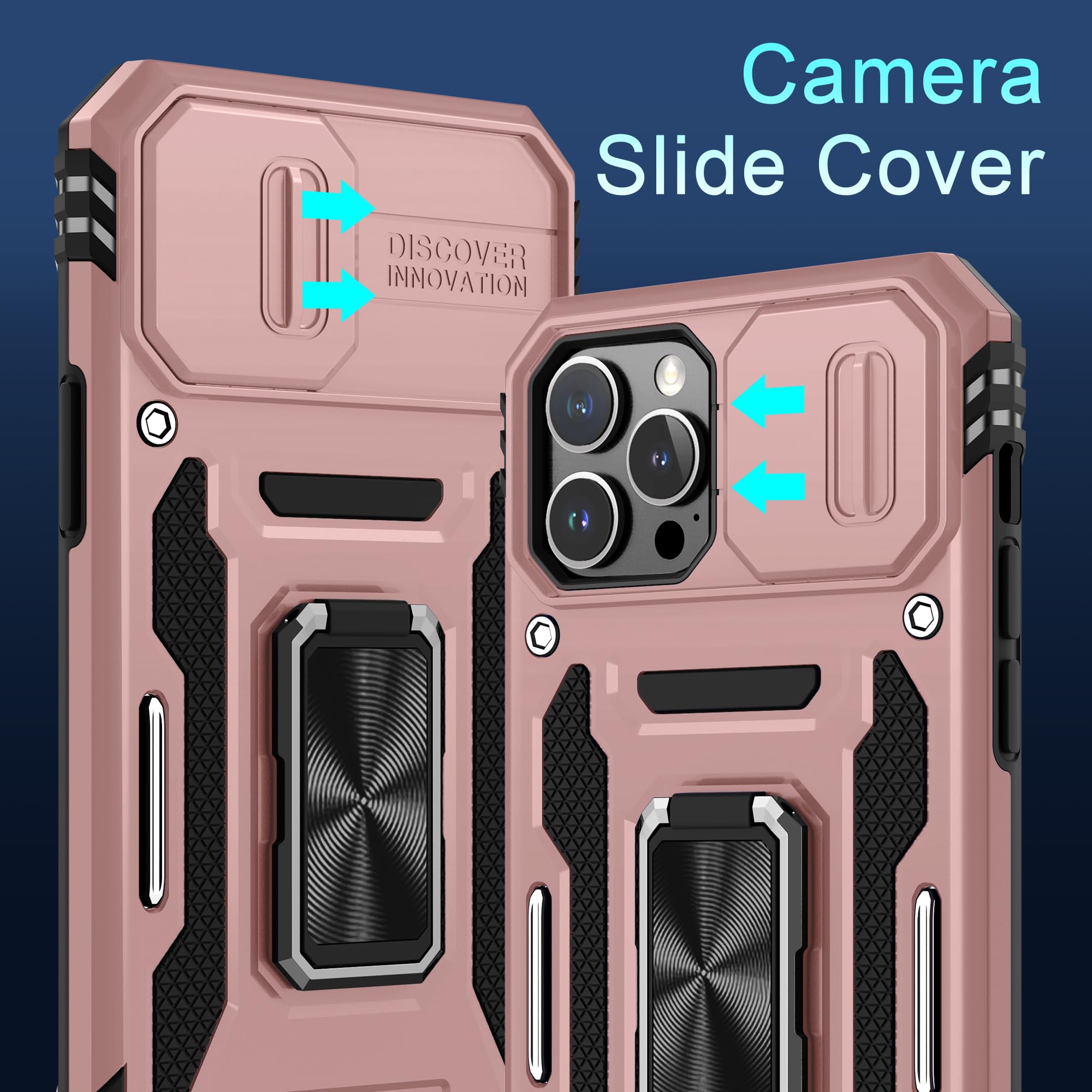 4/mo - Finance DEERLAMN Case For Samsung Galaxy S24 Ultra With Slide Camera Cover Screen Protector (1 Pack), Rotated Ring Kickstand Military Grade Shockproof Protective Cover-Red | Buy Now, Pay Later - View #7