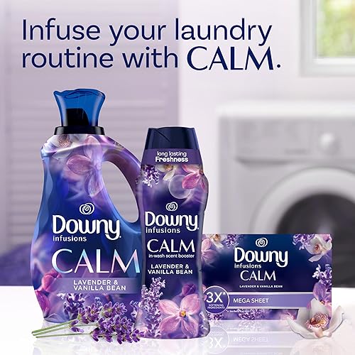 Vista 82 de Downy Infusiones - Perlas potenciadoras de aroma en el lavado, aroma Calm de lavanda y vainilla, 5.7 onzas