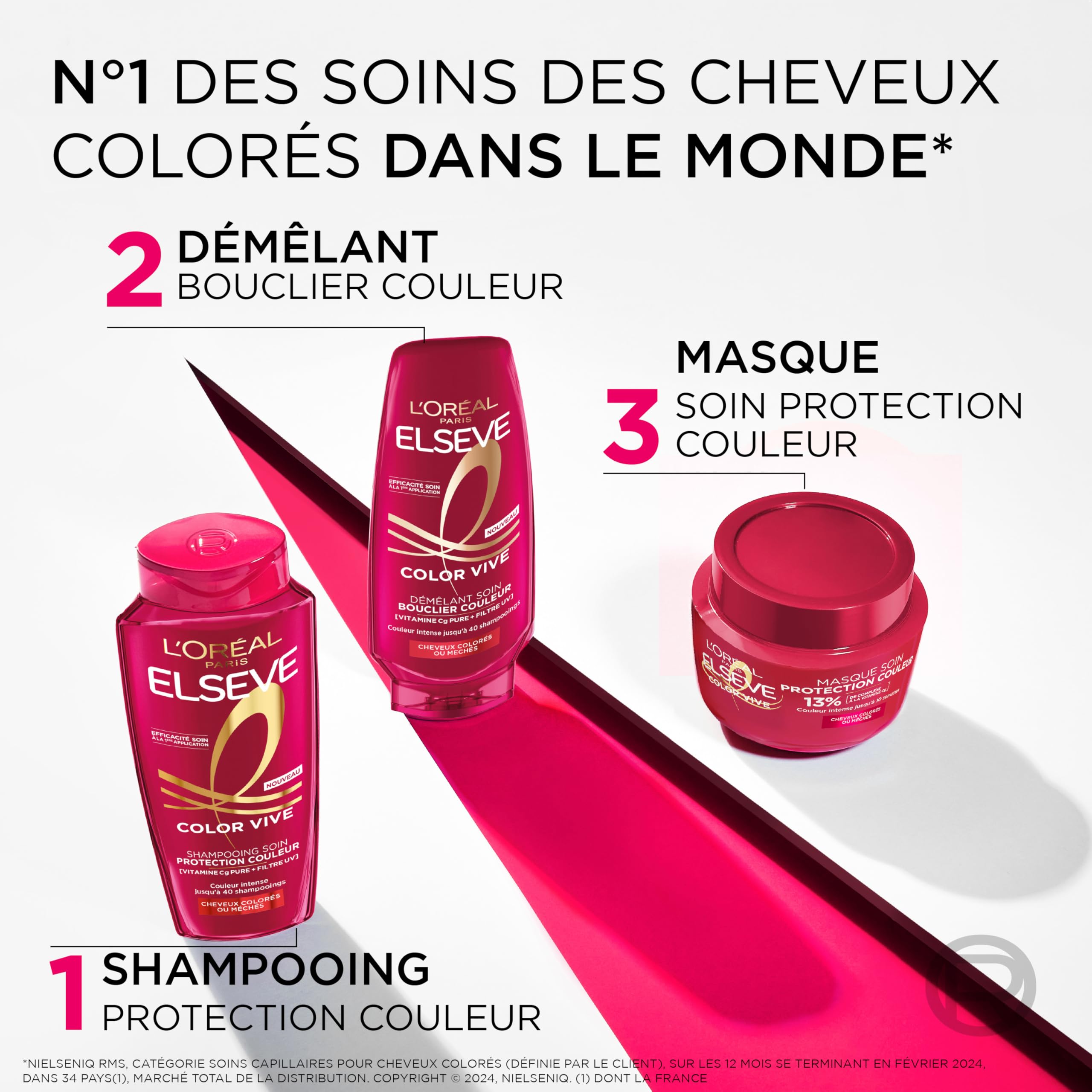 L'OREAL Paris Elseve Color Vive szampon ochronny do włosów farbowanych i z pasemkami z filtrem UV i ekstraktem z piwonii 1000 ml