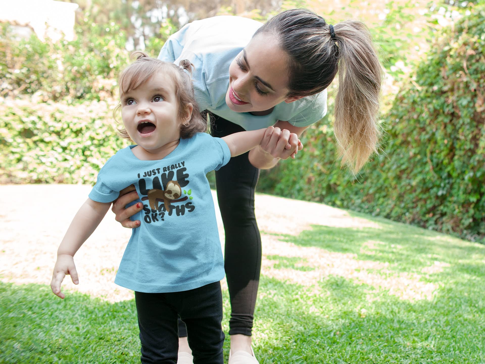 I Just Really Like Sloths Ok Cute Baby Toddler T Shirt Light Blue 3T