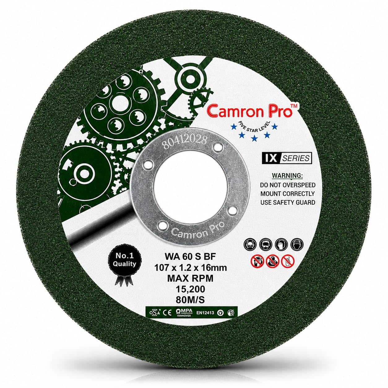 Metal Cutting Disc 4 Inch (107 x 1.2 x 16 mm)| WA60SBF Single Net Abrasive Cut Off Wheel for Angle Grinder| 15,200 RPM| 80 m/s Suitable for Mild Steel, Stainless Steel & Iron| Pack of 25-image-24