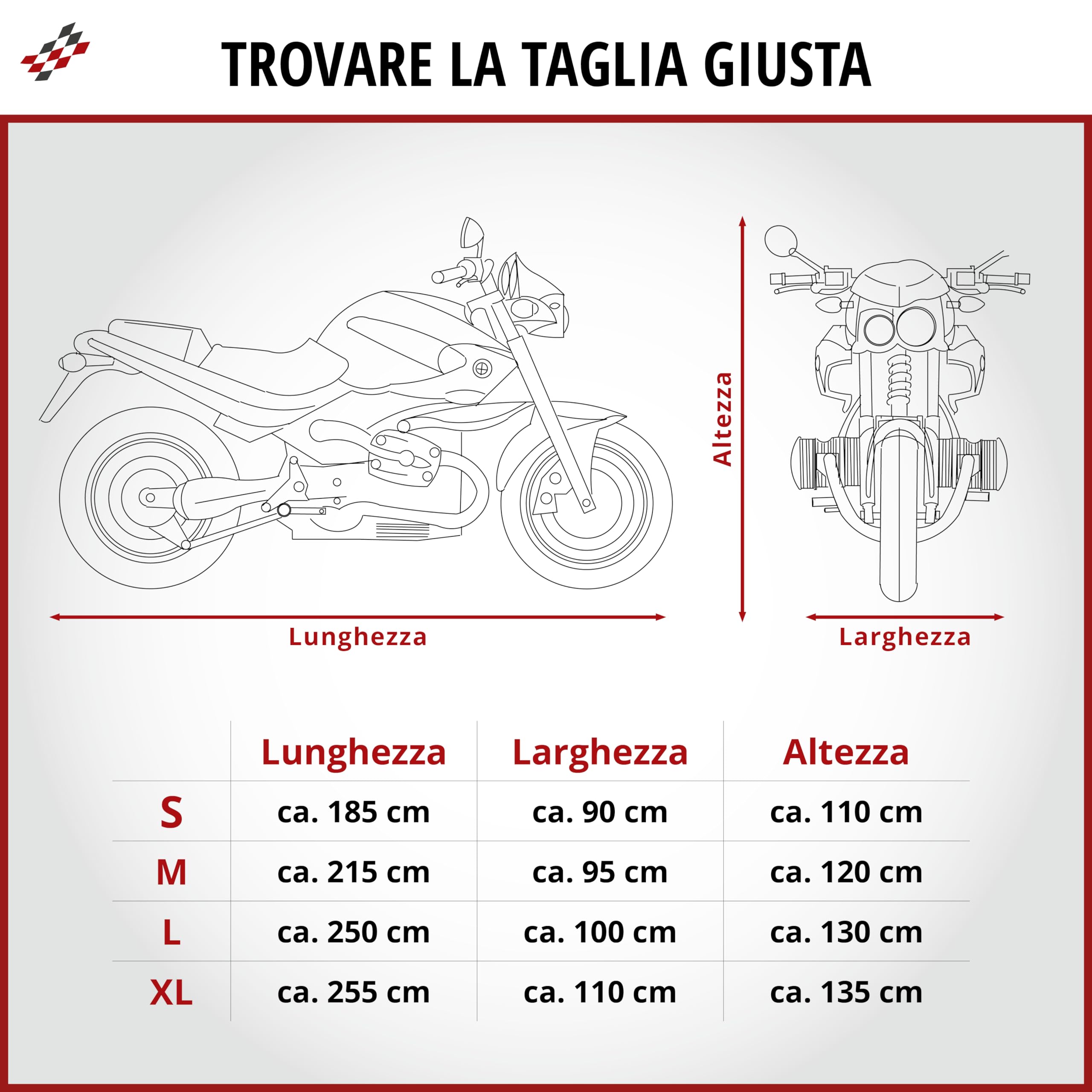 WALSER telo coprimoto S in robusto PVC, Premio Molto Buono* telo impermeabile, telo compatibile con vespa/scooter/motorino, moto, copertura moto per esterno, telo coprimoto nero 185x90x110cm