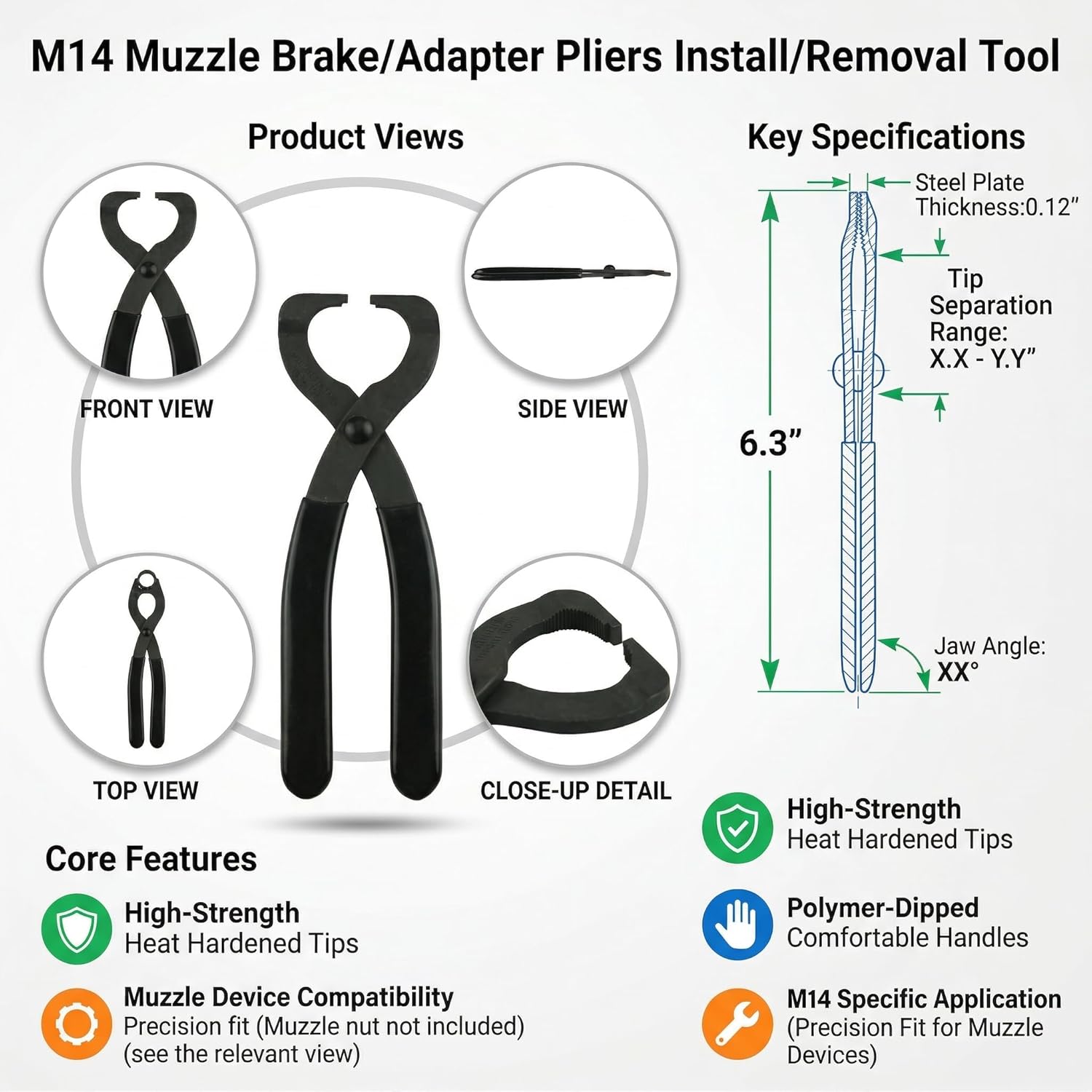 GOTICAL M14/M1A Castle Nut & Muzzle Pliers Tools