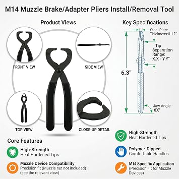 GOTICAL M14/M1A Castle Nut & Muzzle Pliers Tools