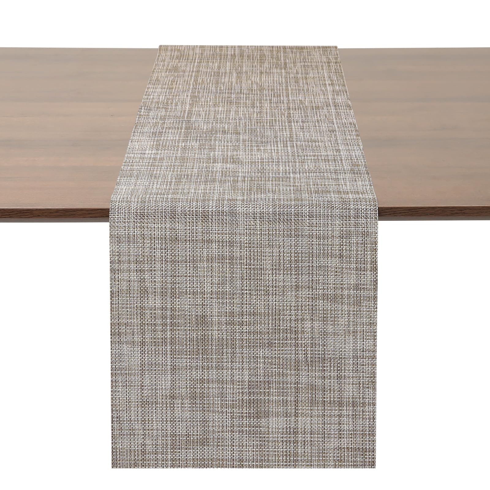 Myir JUN Tischläufer Tischläufer Modern Abwaschbar Outdoor Hitzebeständig PVC für Häuser Esszimmer Restaurants Hotels Party Tischdeko Dekoration 30 x 240 cm (Karamell)