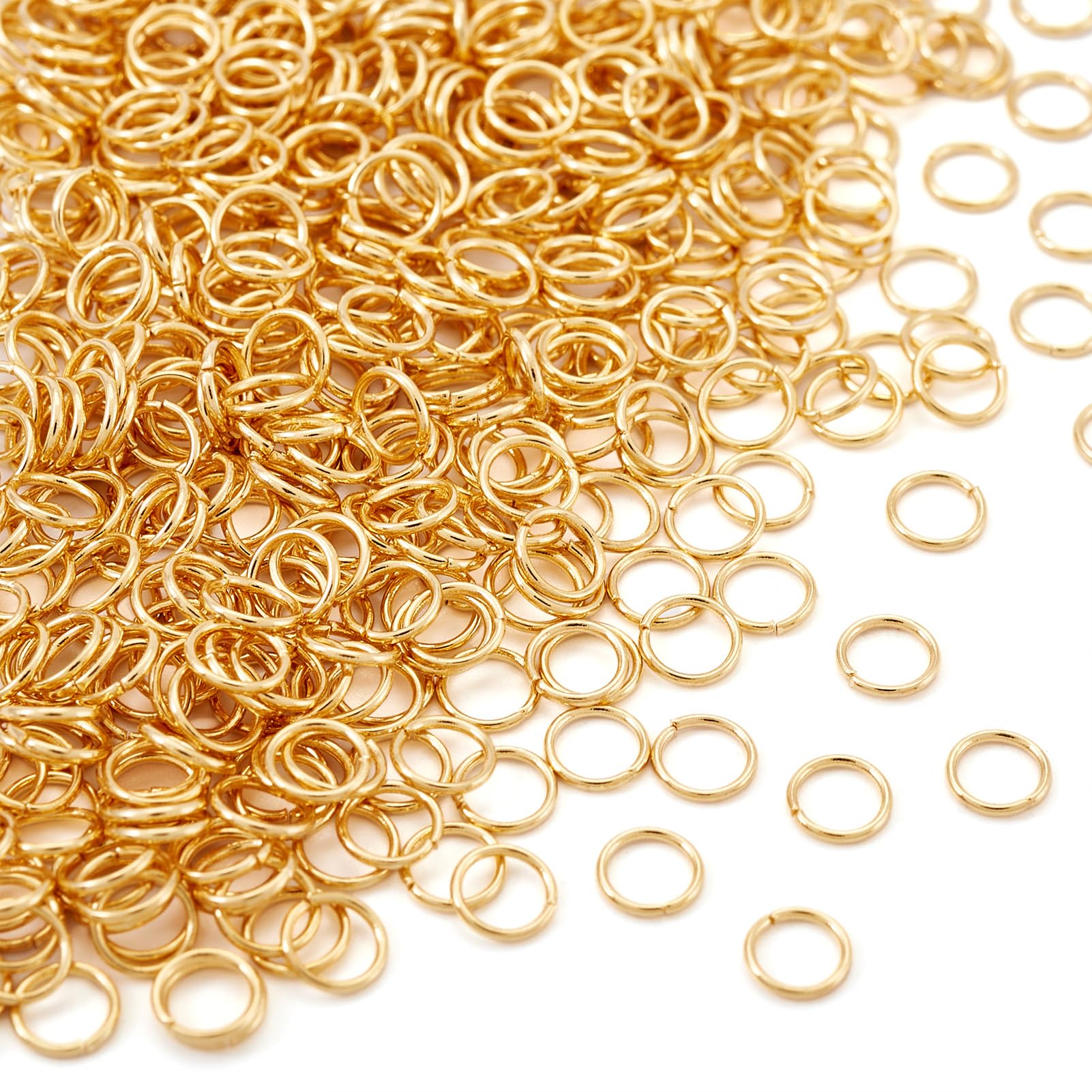 Craftdady 500pcs Stainless Steel Jump Rings 4mm Strong Metal Open Golden Link Ring Connector for Jewellery Necklace Earring Crafts Making