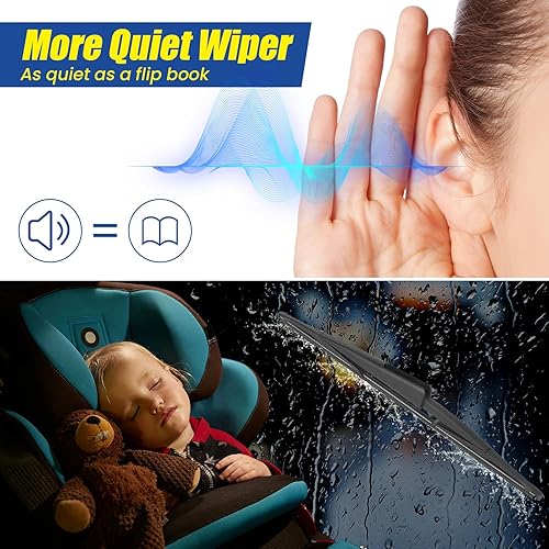 Vista 143 de Limpiaparabrisas trasero de 12 pulgadas para Mitsubishi Outlander 24-21/Nissan Rogue 23-08 Kicks 23-17 Juke 17-11 Pathfinder 20-13 Qashqai 22-17