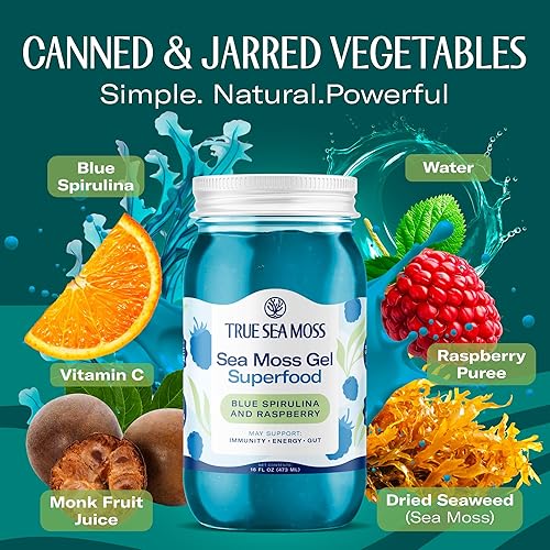 Vista 103 de TrueSeaMoss Gel de musgo marino – Hecho en Estados Unidos – Seamoss, frutas y verduras en tarro – Manzana / Canela, paquete de 1