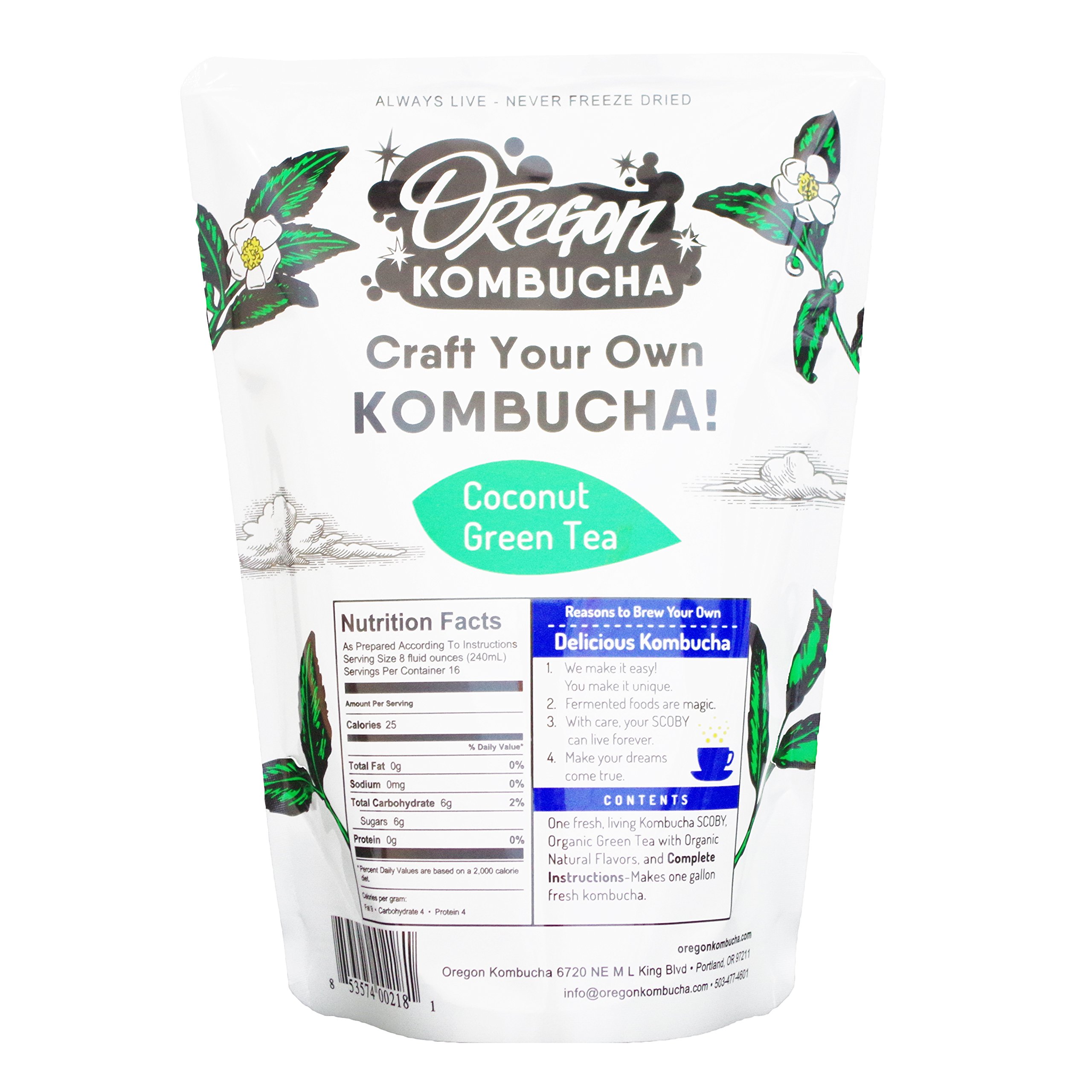 Oregon Kombucha Coconut Green Tea Basic Starter Kit