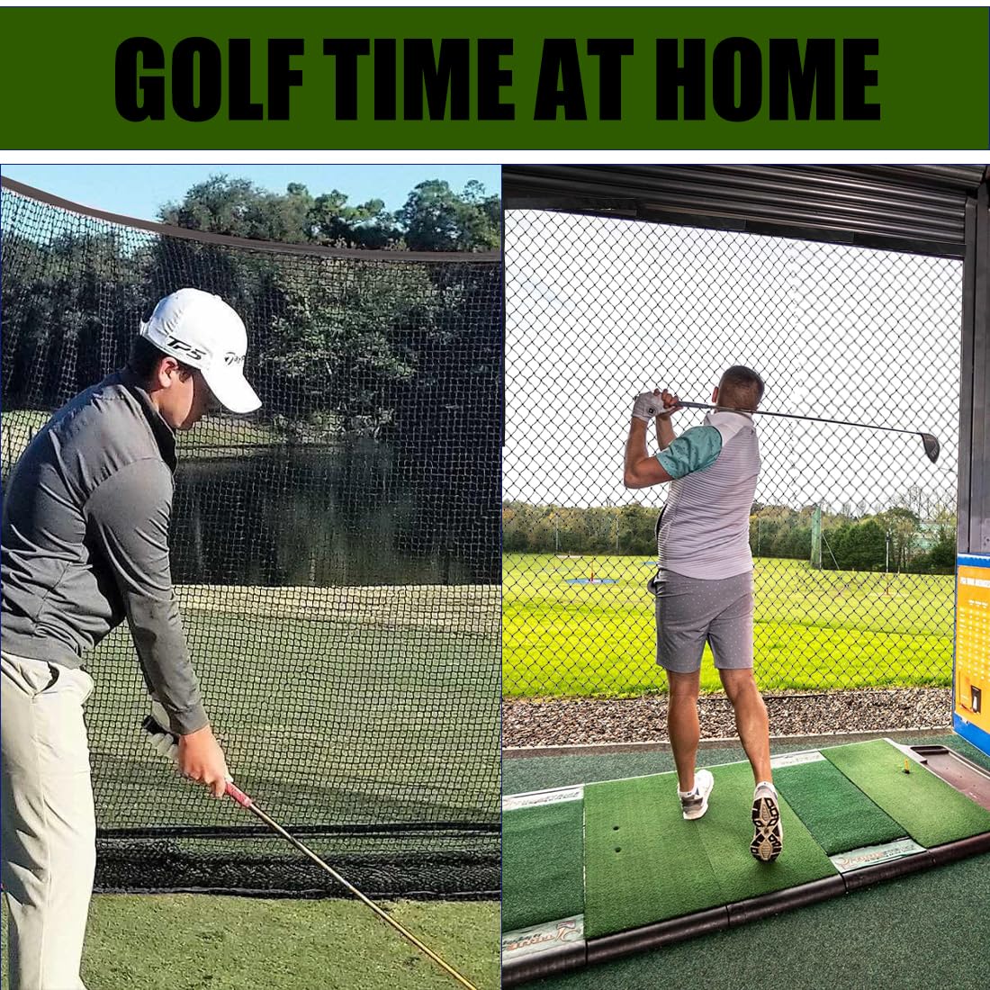 ASENVER Black Golf Barrier Netting Multifunction Sports Netting High Impact Net (10 X 6.5 FT)