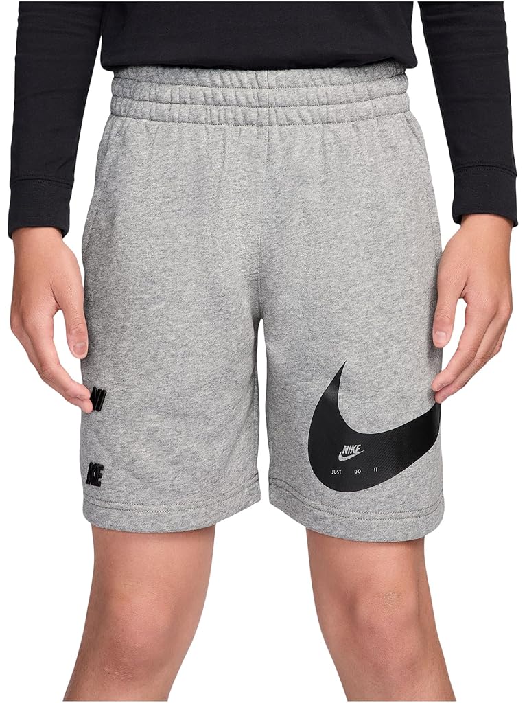 Gray Nike Sportswear Club French Terry Shorts (Little Kid/Big Kid)