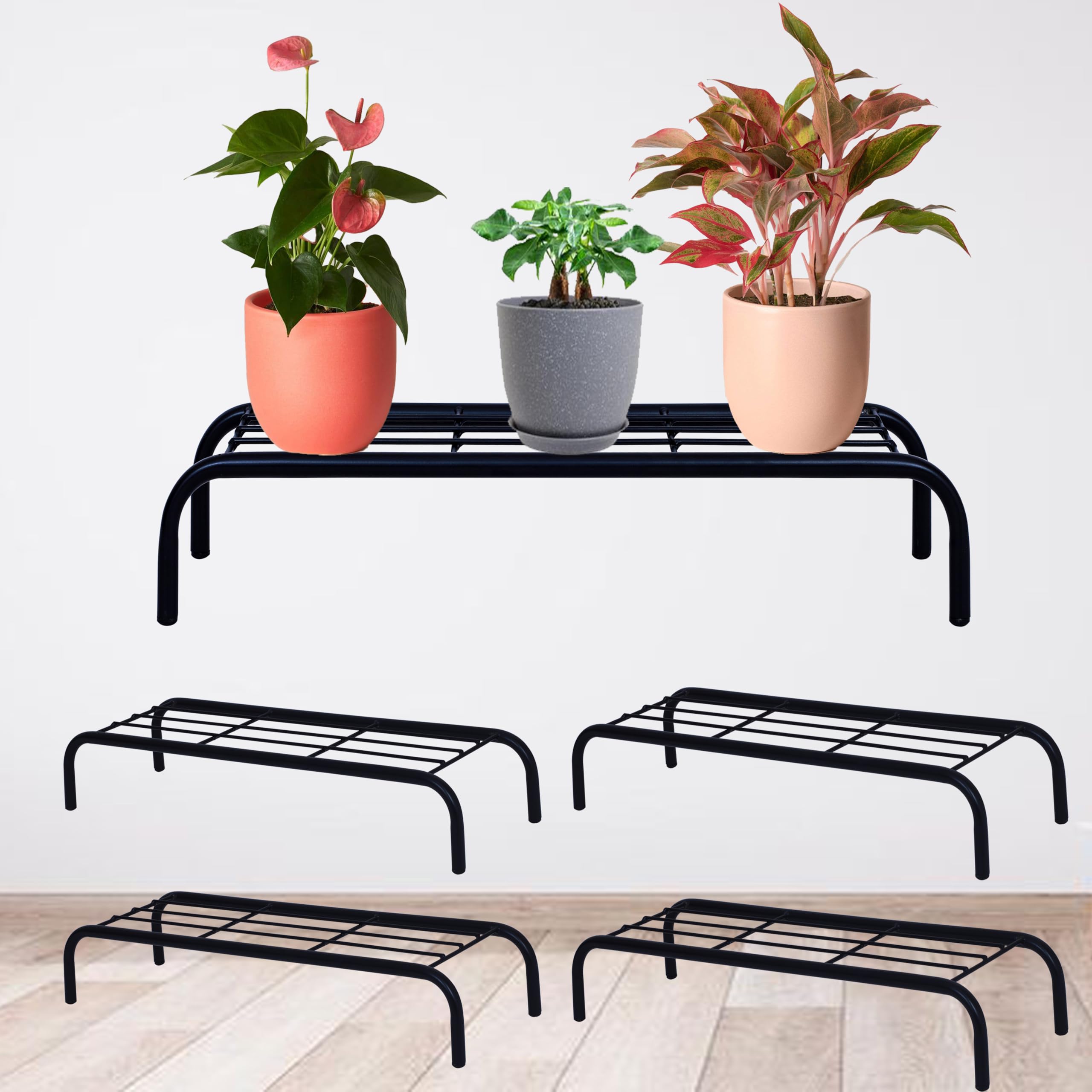 D&V ENGINEERING - Creative in innovation Metal Floor planter stand/Pot Stand/plant Stand for Home or Garden Décor (Set of 4 - Black) (B09MC226VV) Amazon Price History, Amazon Price Tracker