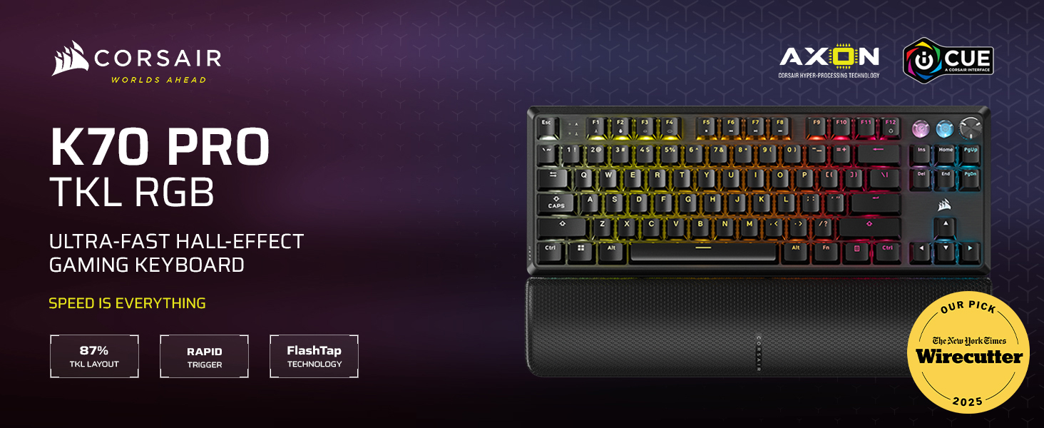 【新品】Corsair K70 pro TKL K70 PRO TKL High-Performance Hall Effect Programmable Gaming