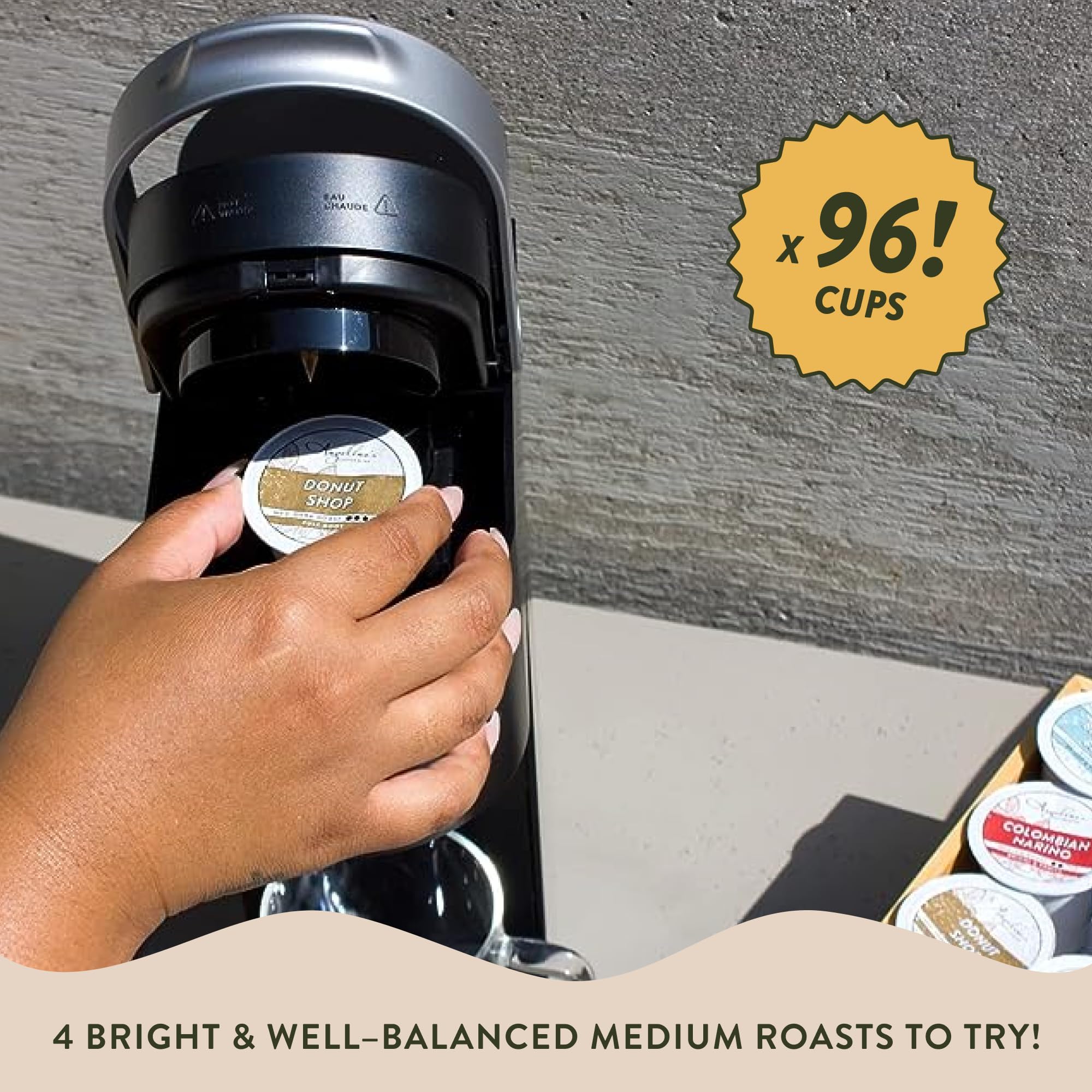 Angelino's Coffee, 96 unidades, compatible con cafeteras Keurig 2.0 K-Cup (variedad de tostado medio, 96 unidades)
