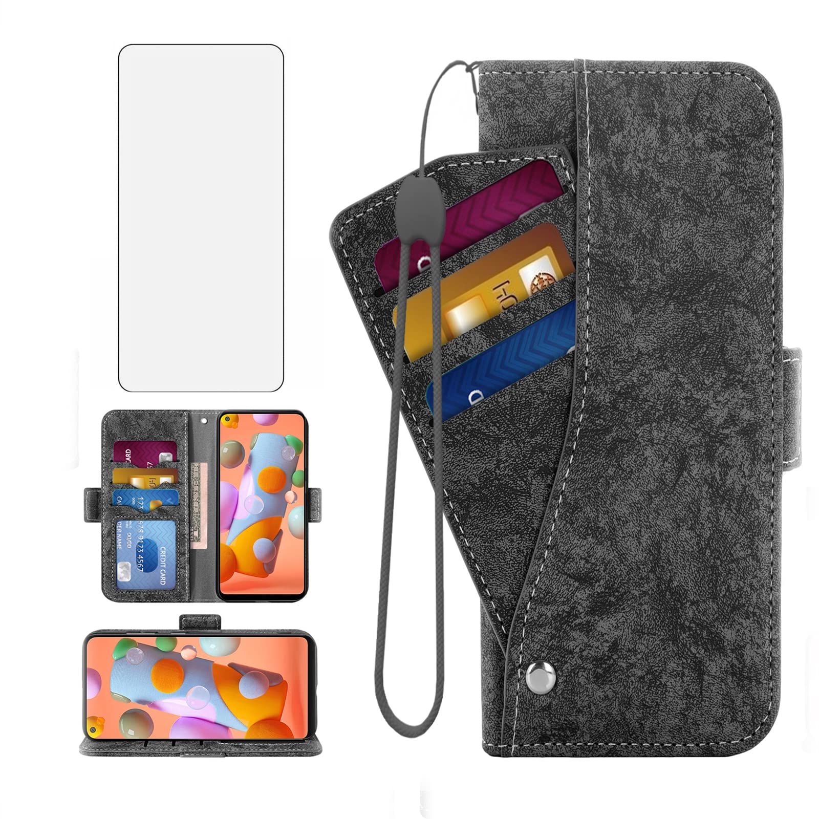 AsuwishPhone Case for Samsung Galaxy A11 SMWXZQB JZ US Black