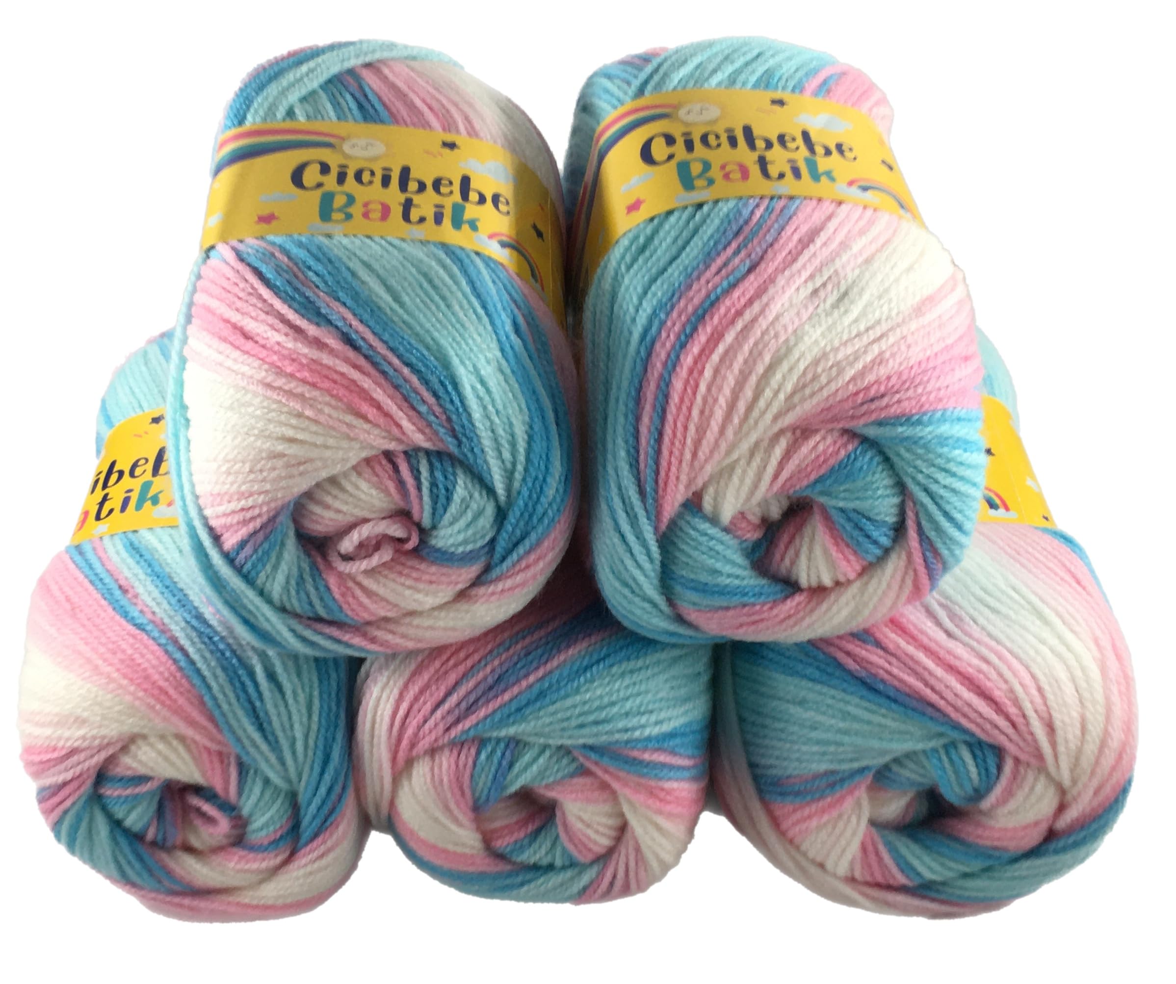 Baby Rainbow Double Knitting Batik 5x100g Ball Pack Cicibebe 550-35