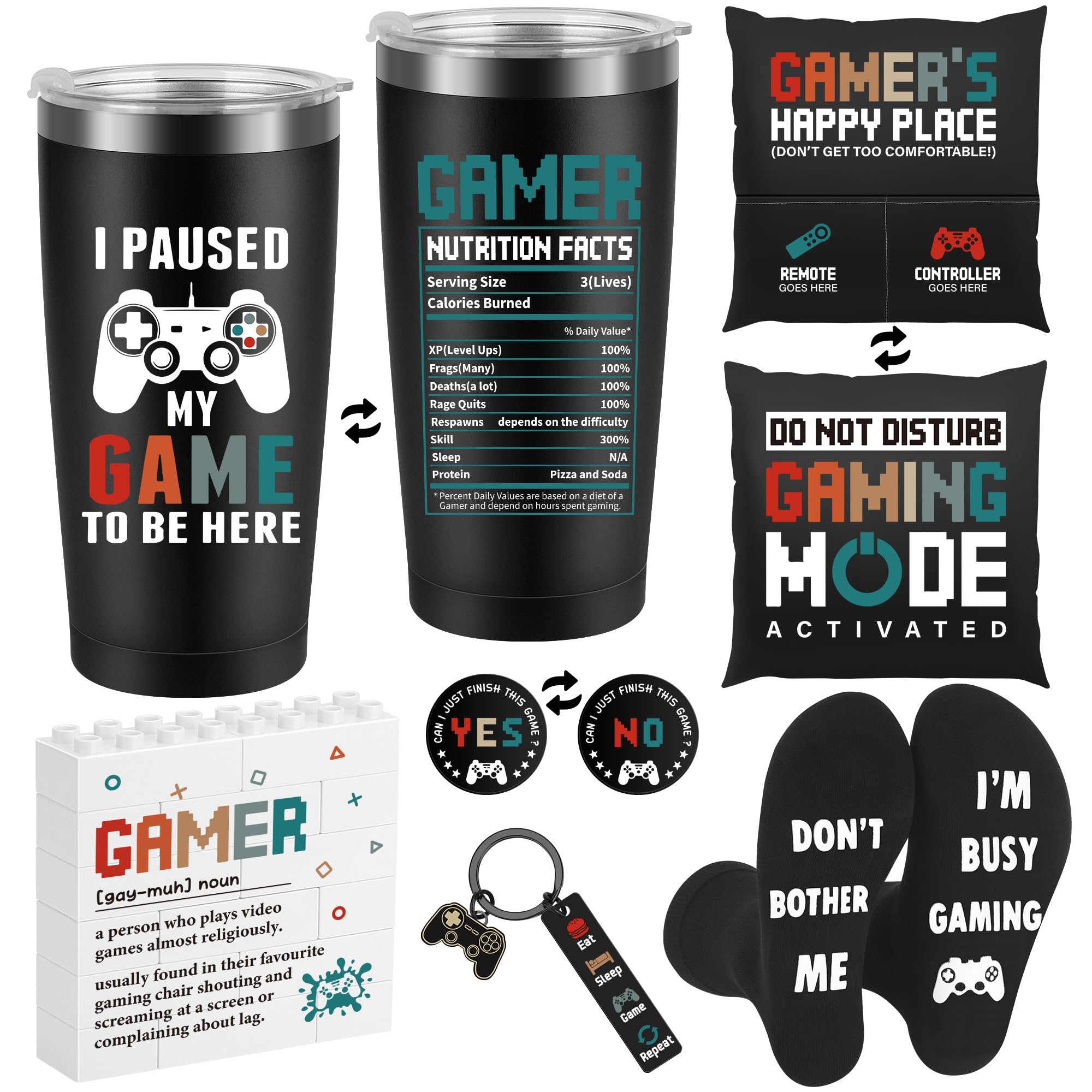 Gamer Gifts for Fathers day, Gamer Gifts for Men Boyfriend Dad Brother, Gamer Dad Gifts, Gaming Accessories for Room, Gaming Stuff, Christmas Gifts for Gamer - Gamer Gift Set Box
