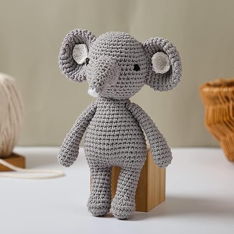 Natural Crochet Elefante de Peluche