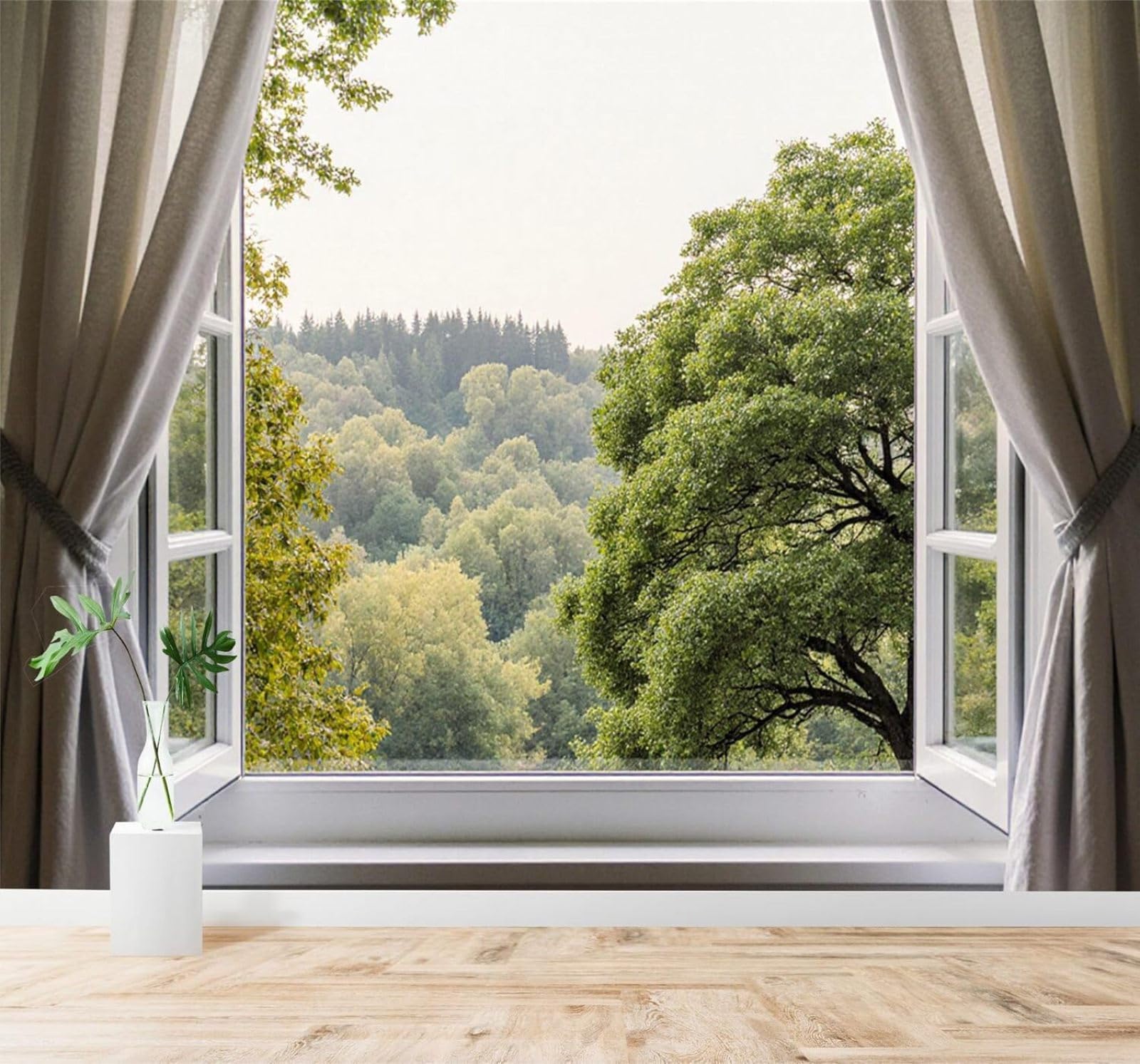 Papier Peint Premium Texturé Soie XLMING Forêt Vert Naturel