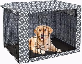Pethiy Dog Crate Cover Durable Polyester Pet Kennel Cover Universal Fit for Wire Dog Crate - Fits Most 24 inch Dog Crates - Cover only-Gray-24