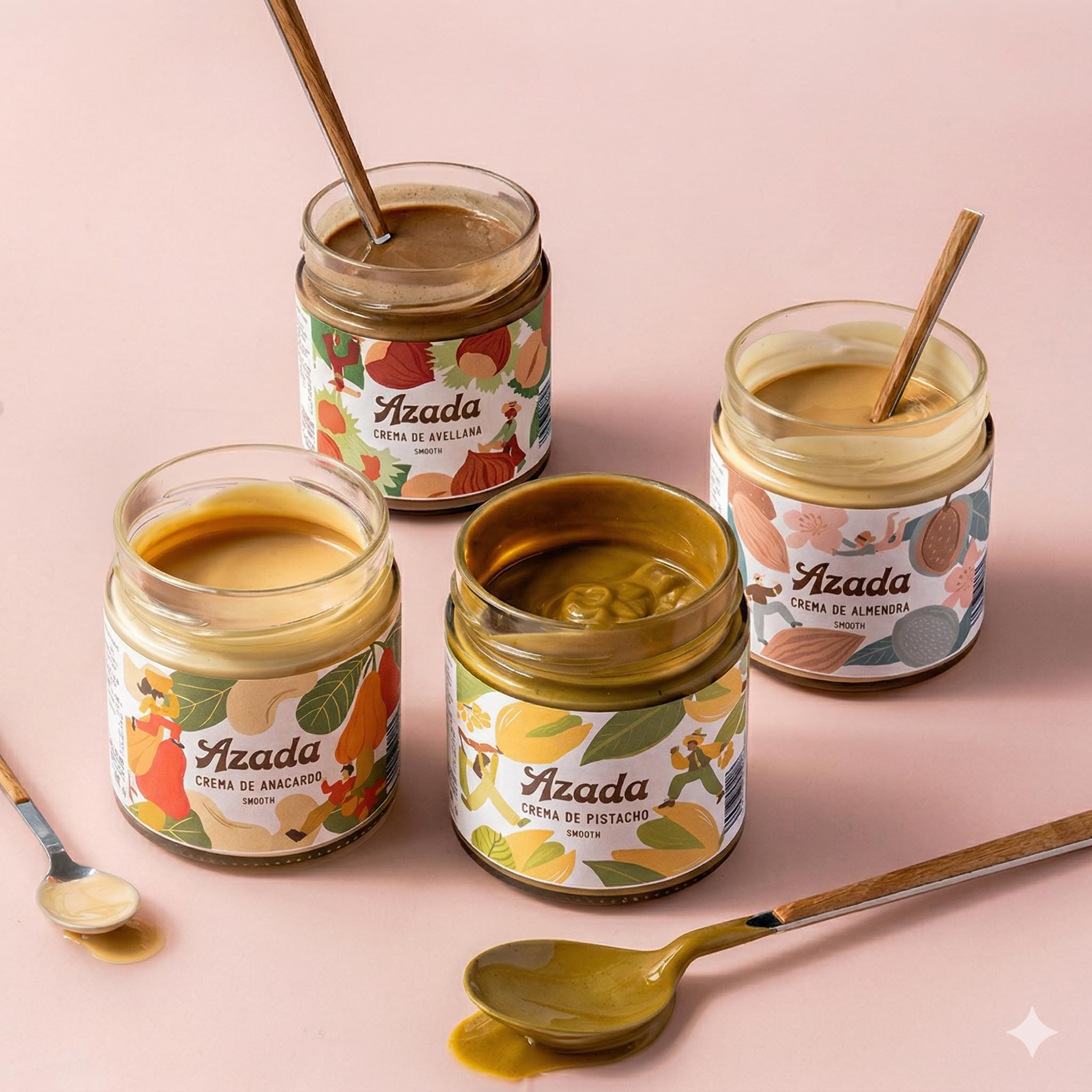 AZADA Crema de Pistacho 100% – Pistachio Cream Smooth – Crema Pistacho Sin Azúcar – Pistachio Butter Natural para Repostería y Desayunos - 350gr