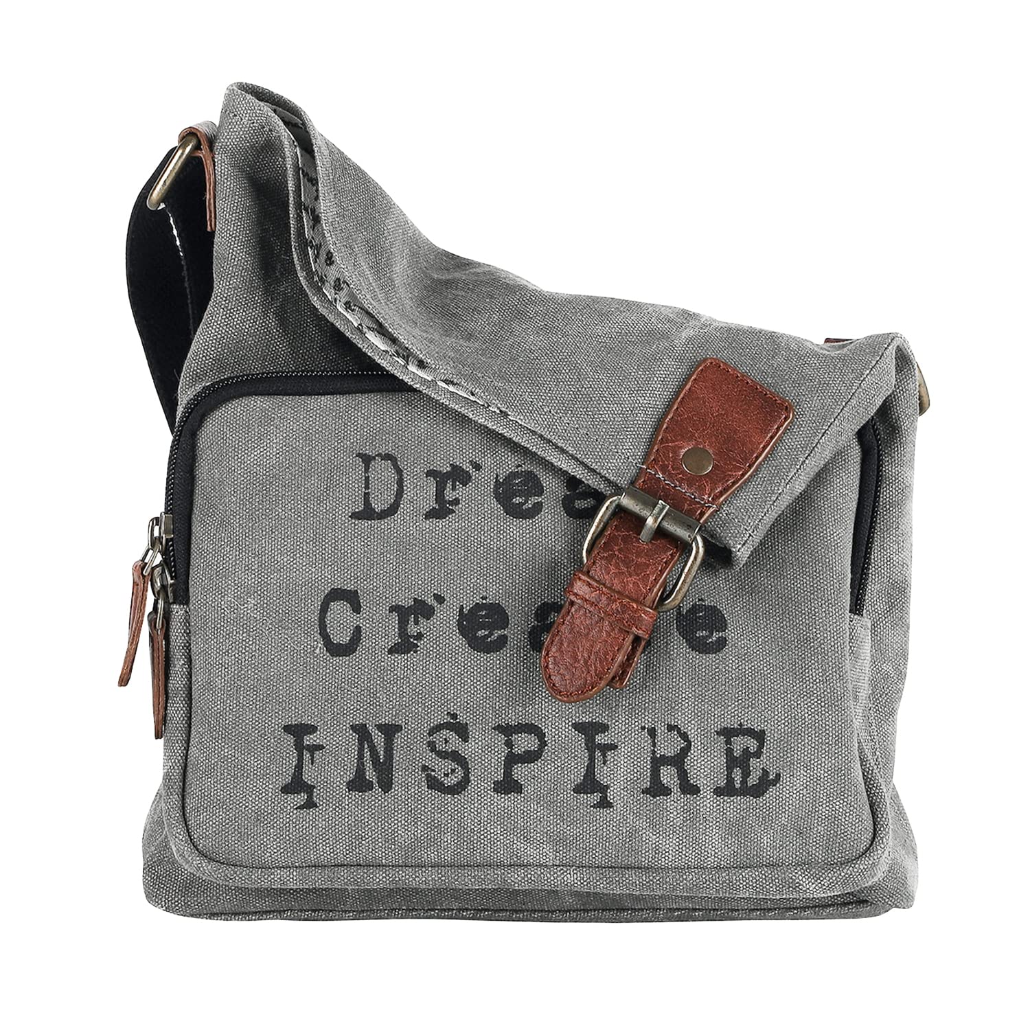 Mona B Unisex Canvas Dream Crossbody Messenger Bag (Grey) (B09RQT1YXQ) Amazon Price History, Amazon Price Tracker