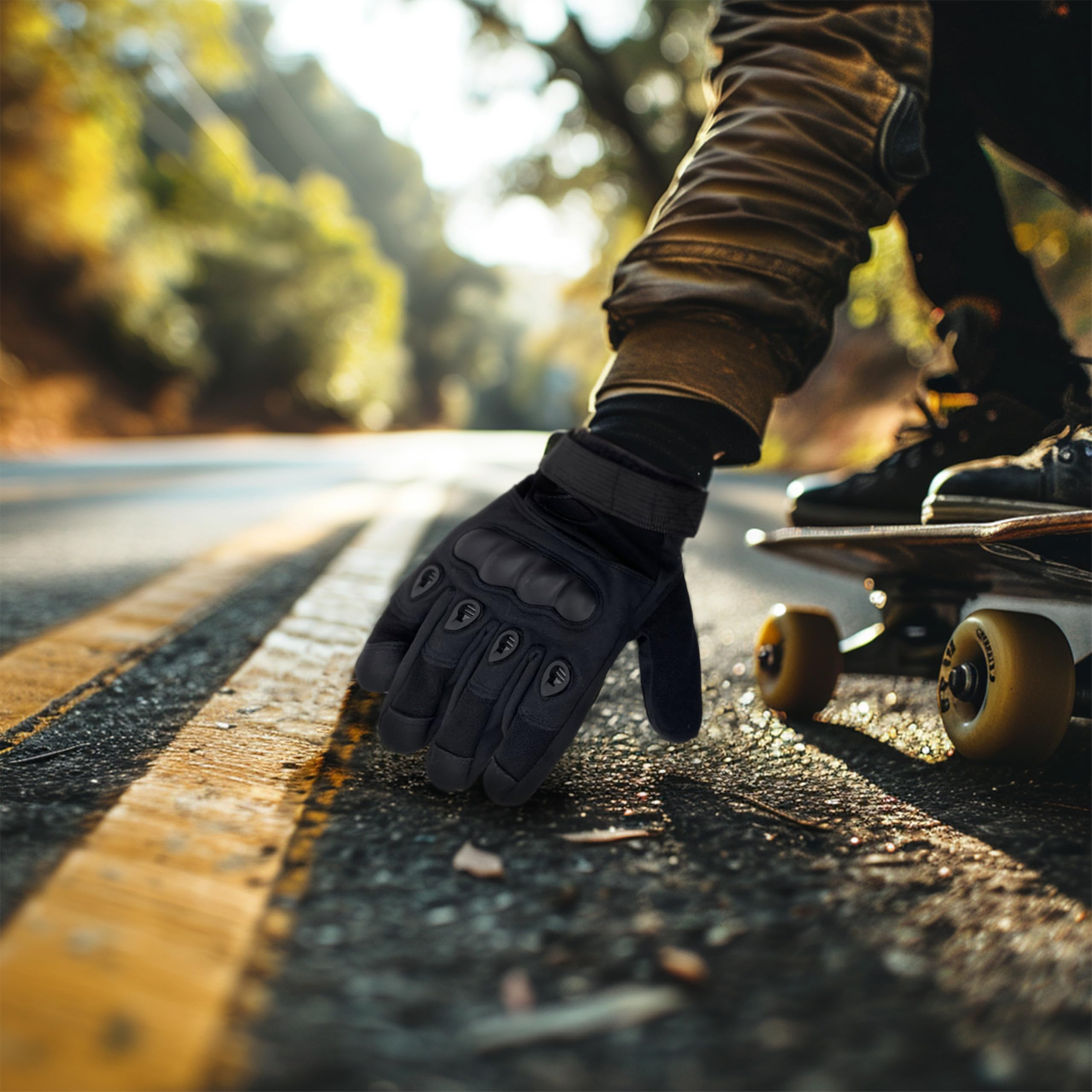 Alephnull Guanti da Diapositiva Longboard Guanti da Pattinaggioc Protezione nel Schiuma