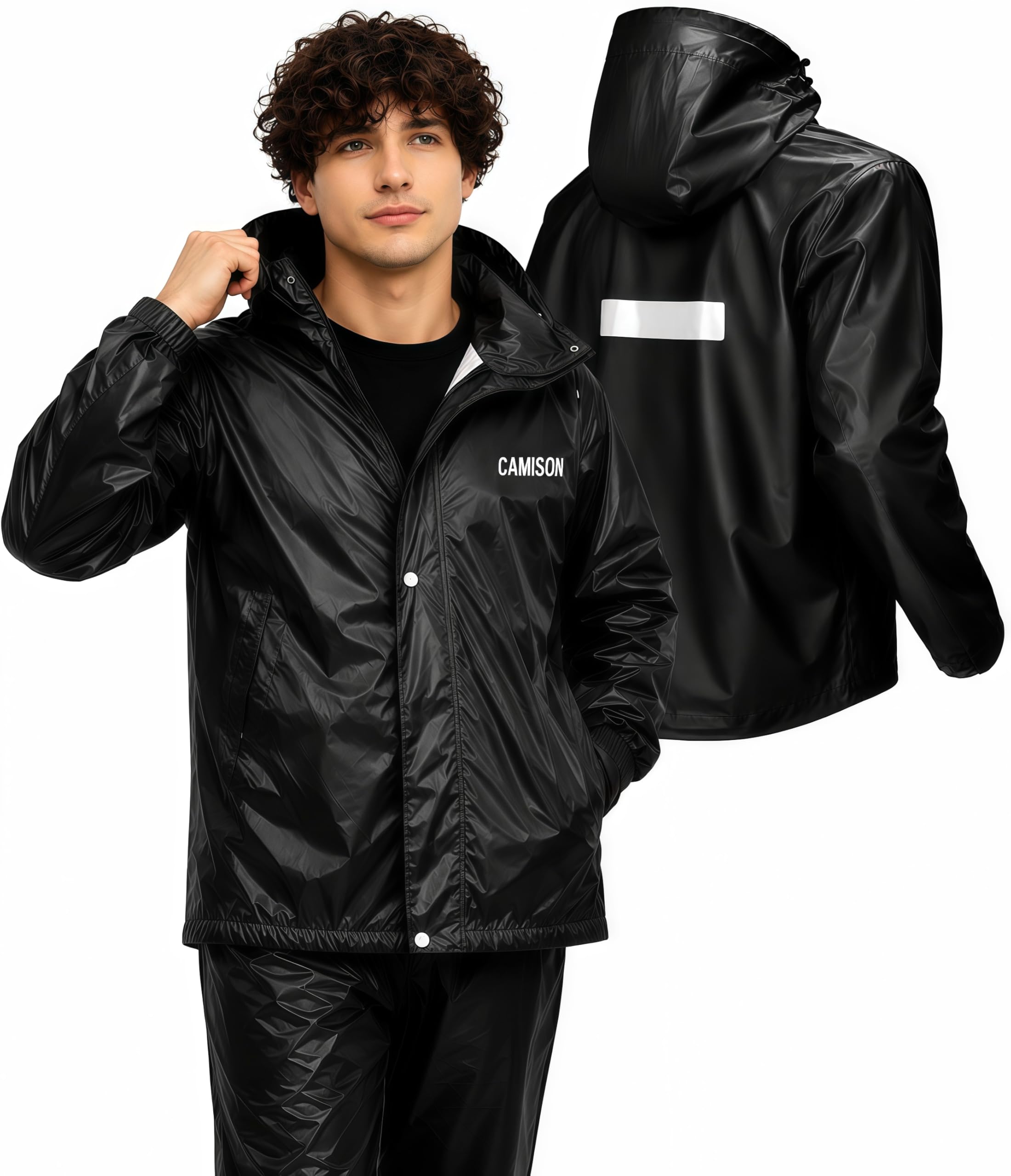 camison Mens Raincoat Suit with Pant Set Legacy Series | Waterproof Lightweight Breathable Rain Wear | Strong Stitching, Elastic Cuff & Waterproof Zipper Raincoat for men waterproof-picture-11