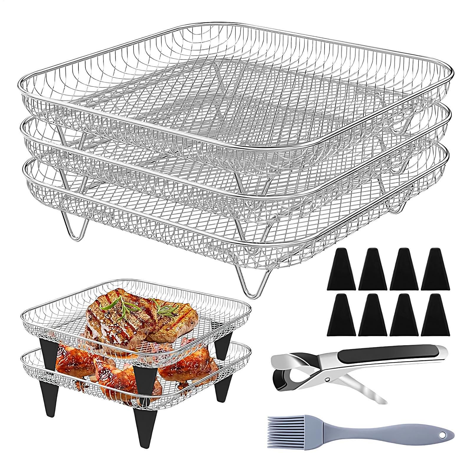 Grille de friteuse à air anti-adhésif pour cuire la viande sans excès de graisse