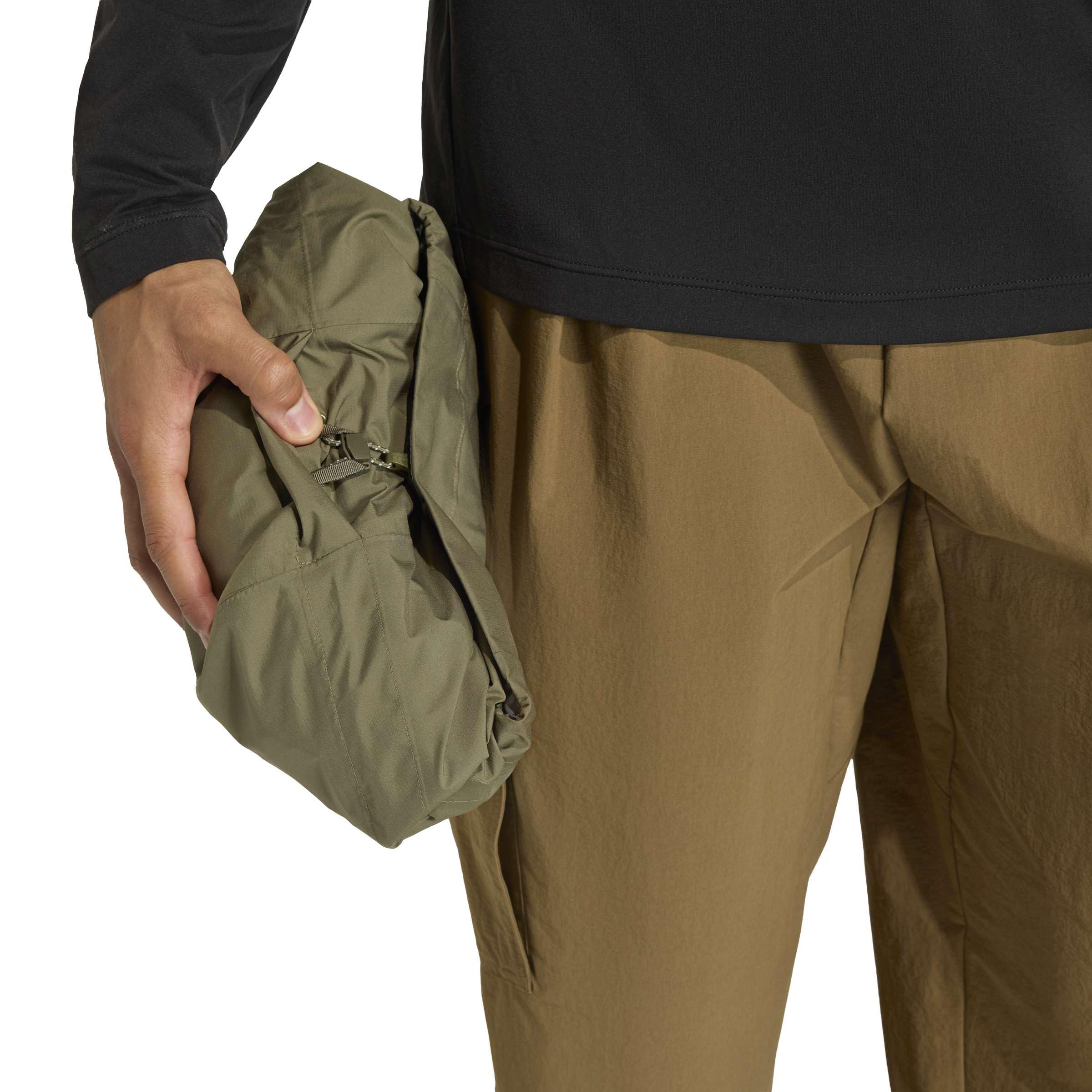 adidas heren Terrex Multi 2.5 Layer CLIMAPROOF Rain Jacket, olive strata/tent green, L
