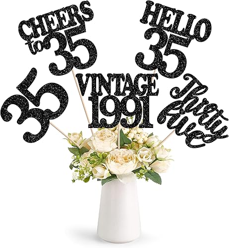 Miniatura 34 de 15 piezas de centro de mesa de feliz cumpleaños 13 palos oficiales para adolescentes vintage 2012 Hello 13 centros de mesa de flores palos saludos a