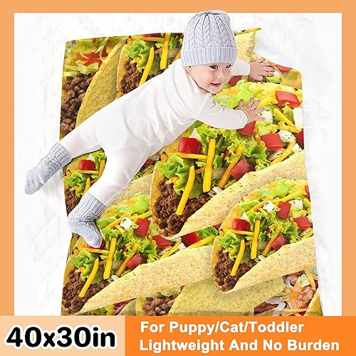 Miniatura 9 de Manta de taco para alimentos, regalo divertido para niños, niñas, niños, manta de forro polar ligera, regalo realista súper suave y cómodo para