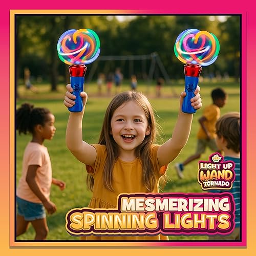 Miniatura 6 de IPIDIPI TOYS Varita de luz giratoria para niños  Remolino mágico LED  Juguetes iluminados de Halloween para truco o trato, rellenos de bolsas de