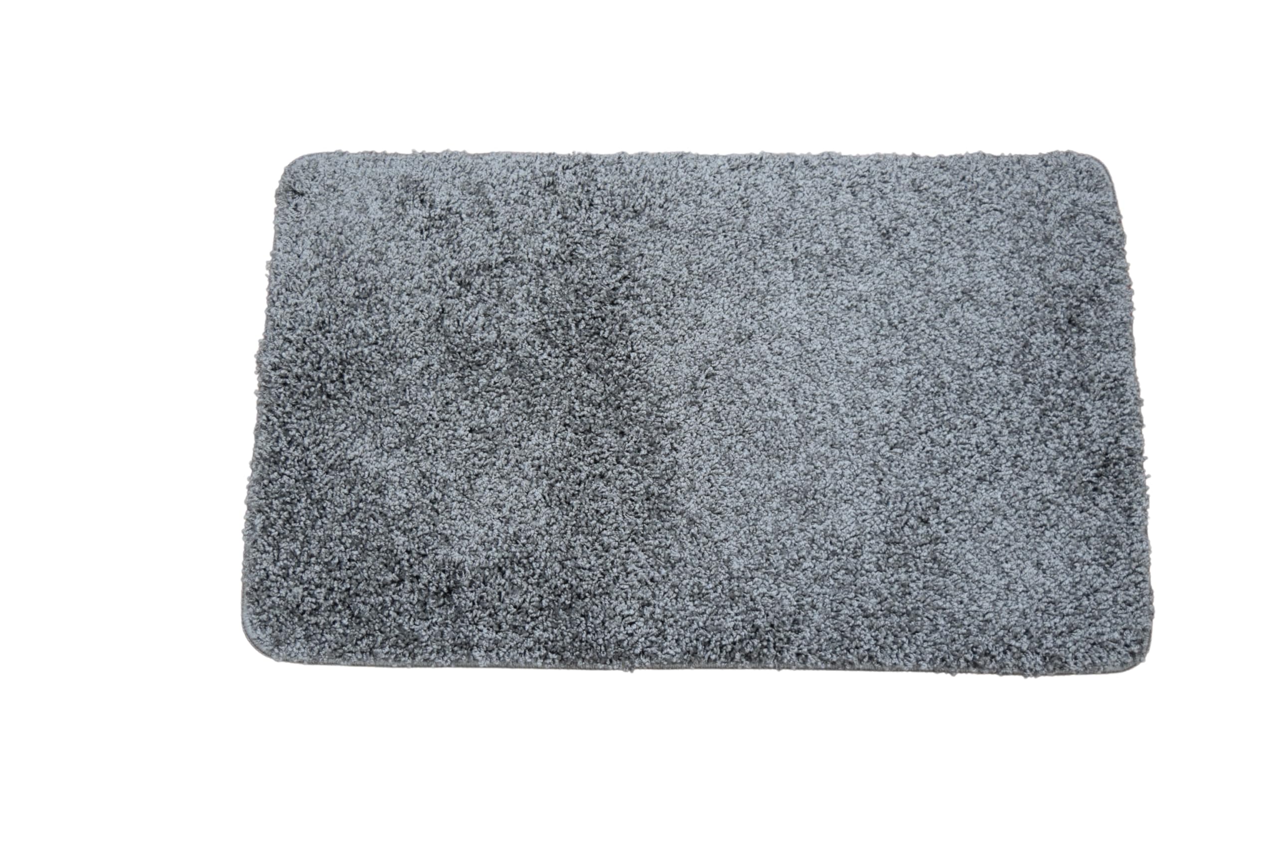 SrS Rugs® Non Slip Bath Mat - Super Soft Machine Washable Rug - Multiple Colours & Sizes (Light Grey, 80cm x 150cm) — image 1