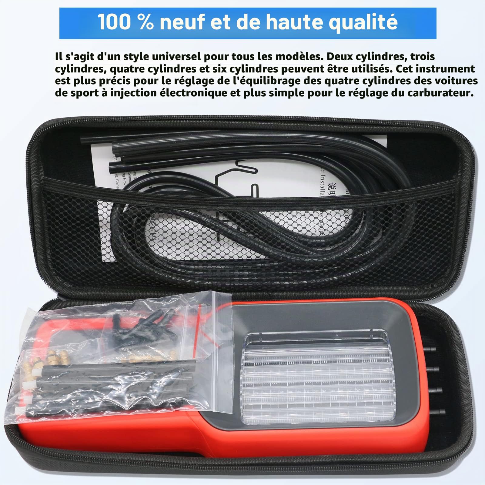 Universal 4 cylindres 3 cylindres 2 cylindres Carburateur Synchroniseur pour Moto Carb Balancer Synchronisation Gauge