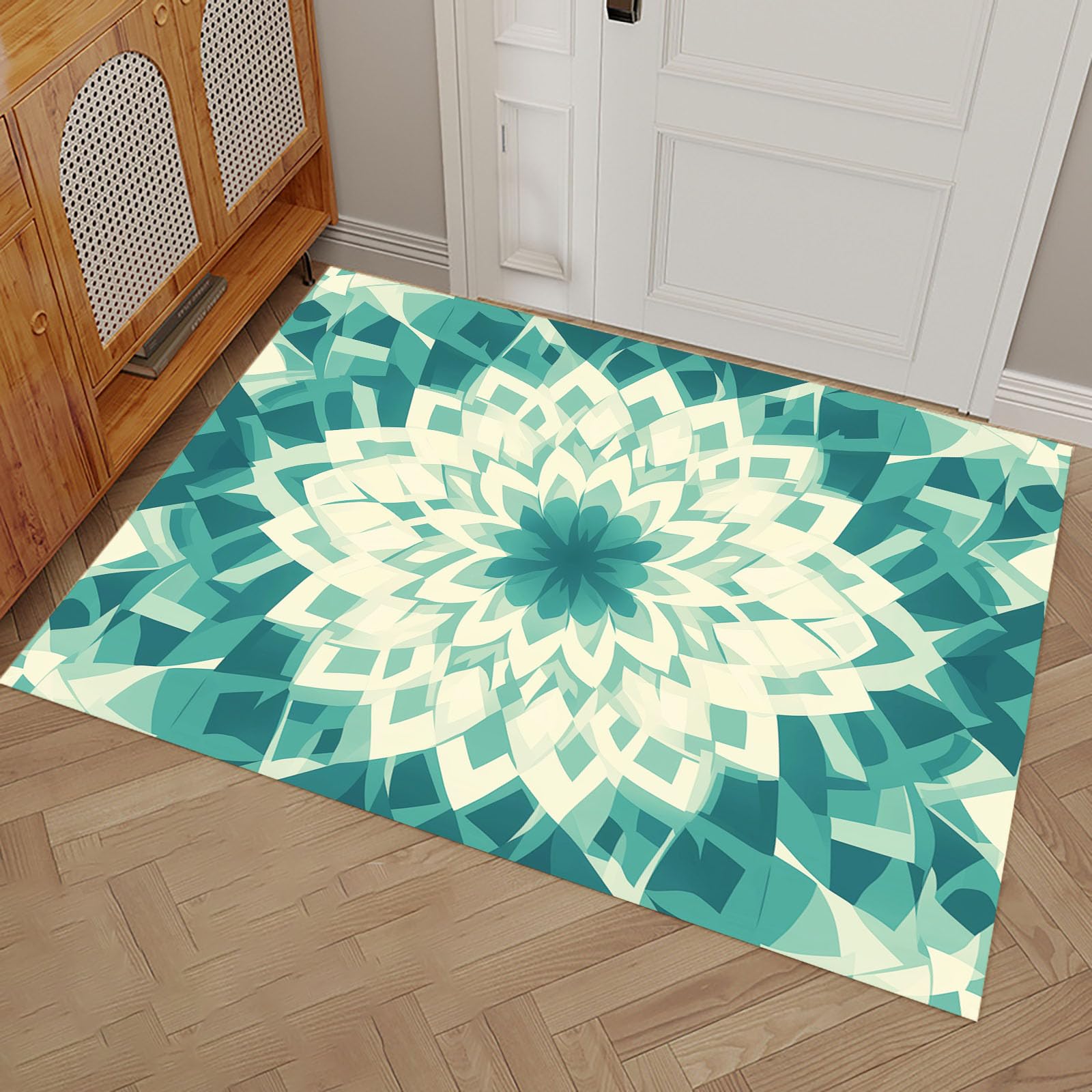 Paillasson attrape poussière 80x120 cm crème tapis entrée lavable