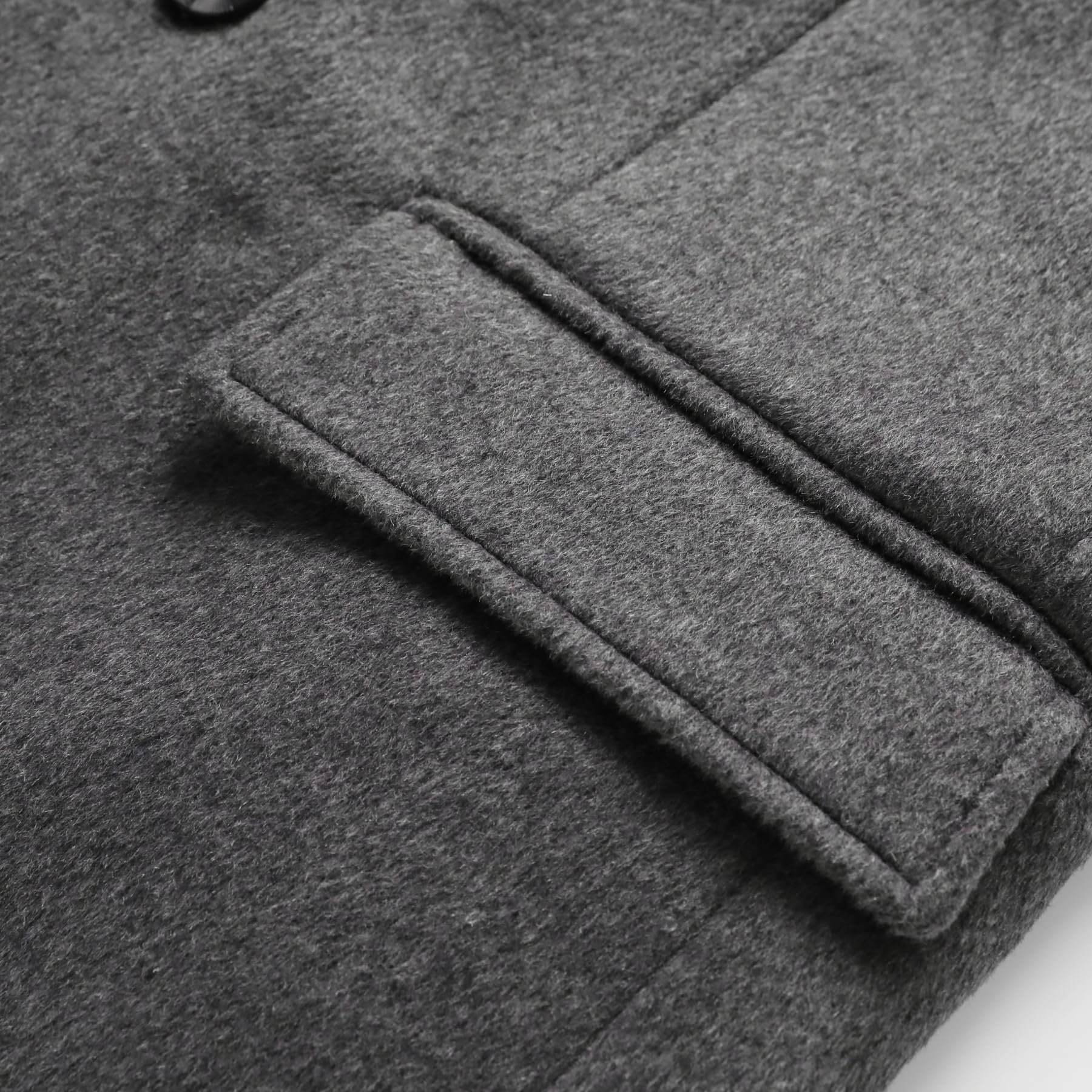 Allthemen Cappotto da Uomo Invernale Lungo Trench Coat Doppiopetto Caldo Casual Lana Coat Slim Fit Business Outerwear a Vento