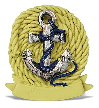 Puzzled 7570 Rope with Anchor Nautical Sign Magnet, 5, White