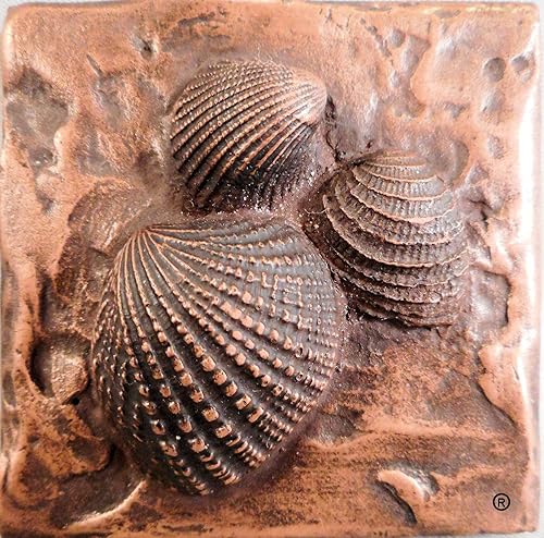 Copper Sea Shells #2 Decorative Dot Tile by Metal Tile Arts Manufacturing